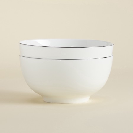 SALATE SL HOME "CASCARO", 900 ml, D = 16 cm, set 2 pcs, bone porcelain, white-2
