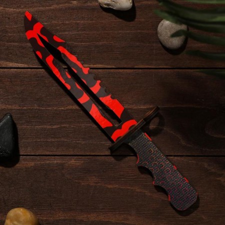 Souvenir weapons made of wood "Bayonet Knife", red patterns
