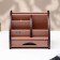 Organizer 5 sections, 1 sliding box, a series of ash shimo dark with Kant Dark, 16*20.5