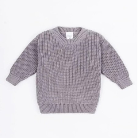 Knitted Children's Pure Love Buddy, height 80 cm, gray color-10