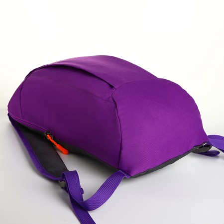 Sports' backpack on lightning, Textura, external pocket, purple color-5