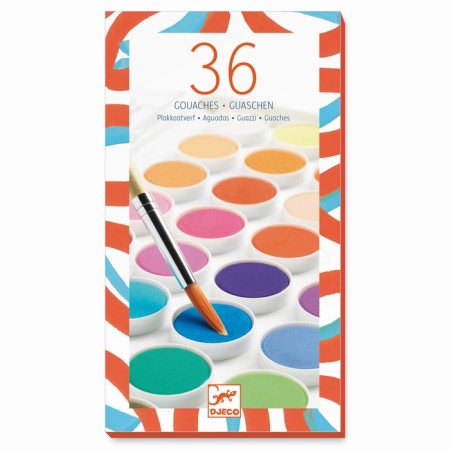 Gouache djeco, 36 colors