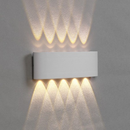 Front Fatter "Permeosphere", FSD-066, 10 W, 3000K, 5 rays, IP65, 220 V, plastic, white 10084-3