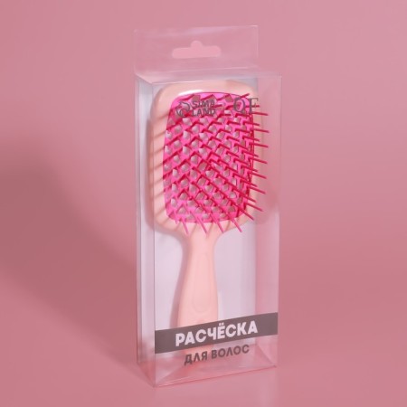 The comb massage, wide, ventilated, 8.5 × 20.5 cm, PVC box, pink/peach color-10