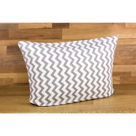 Pillowcase, size 50 × 70 cm, zigzag print, gray color