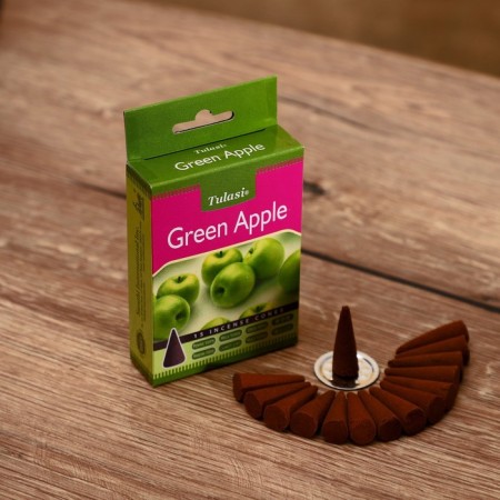 Incense "tulasi" 15 aromacons green apple