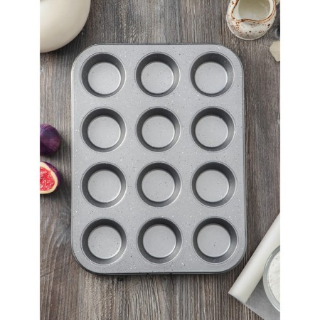 Baking Magistro Gourmet Range, 35 × 26.5 × 3 cm, 12 cells, thickness 0.6 mm, anti -stick coating, gray gray-1