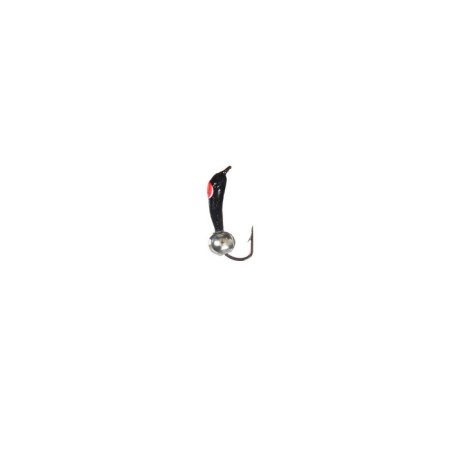 Mormyshka banana black, red eye + ball silver, weight 0.24 g-1
