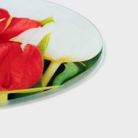 Board cutting glass shade "Tulips", D = 20 cm-1