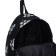 A backpack with a zipper, black color