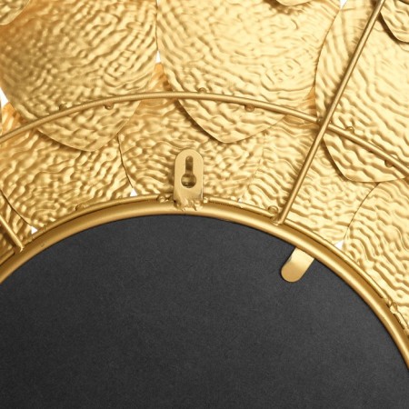 Decor Wall metal with a mirror "Flower. Sugar" gold 78.7x78.7x3.8 cm-6