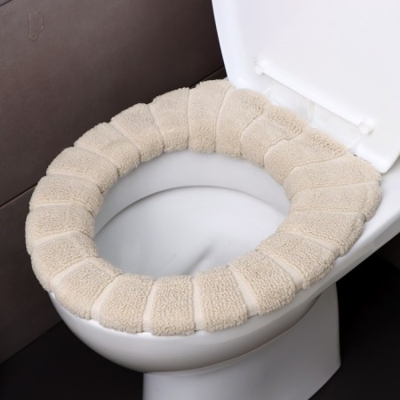 Soft cover on the lid and seat of the toilet (beige)-1