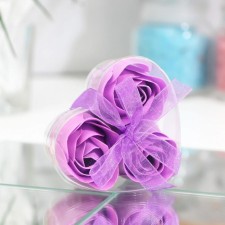 Soap roses, purple, set of 3 pcs.
