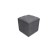 Puff with a lid and weighting, 400 × 400 × 420 mm, Savana plus matting, Ash color