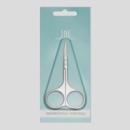 Scissors manicure, narrow, bent, 9.5 cm, silver color-3