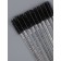 Brushes for eyebrows and eyelashes, set - 10 pcs, 10 cm, black/transparent color