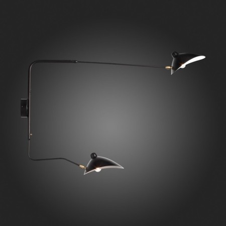 Wall lamp ST LUCE. SL305.401.02. SPRUZZO. 2x60 watts, e27, 18x75 cm, black color-7