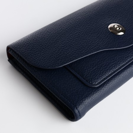 Women's wallet on magnet, blue color-2