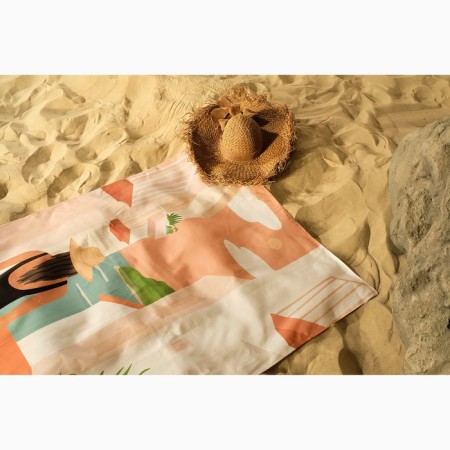 Towel beach Ethel "Girl in a swimsuit" 96x146 cm, 100% cotton-1