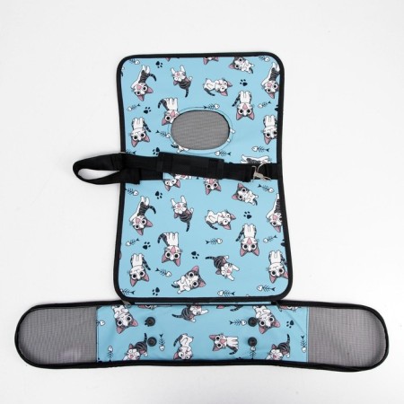 Bag - Animal Carrying "Playing Catets", Blue, Size S, 37.5 x 17 x 22 cm-8