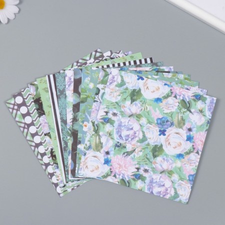 A set of scrapbooking paper 12 sheet 12 designs "Hello, spring!" 160 gr 15.2x15.2 cm-1
