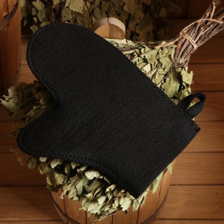 Mitten for the bath black