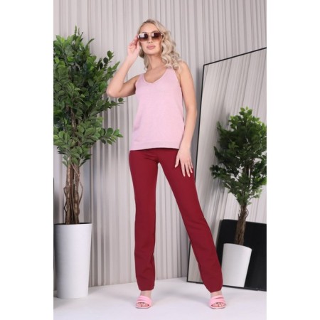 Female trousers, size 42, burgundy color