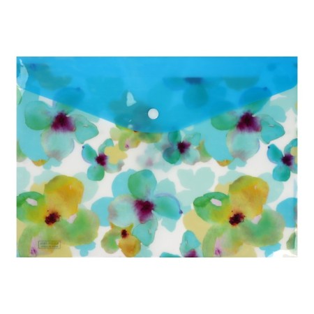 Folder-convert on the button, A4, 180 microns, "Flowers", mix-1