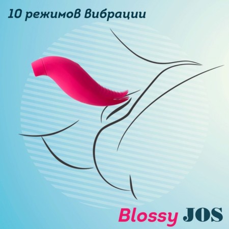 Multifunctional Jos Blossy clitoris stimulator, pink color, 13.5 cm-8