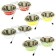Set: Double color bowl with a strip on the stand VM-3000 (G), 2*360 ml