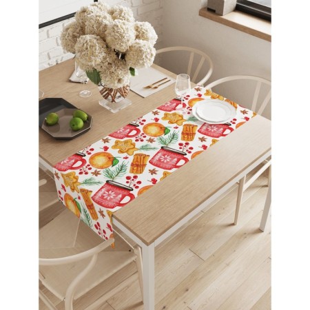 Walking on the table "Gingerbread evening", Oxford, size 40x145 cm