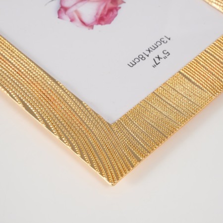 Photo frame metal, glass 13x18 cm "Golden threads" 1.5x16x21 cm-3