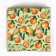 Makarun box “Happy New Year”, tangerines, 12 x 12 x 3 cm, New Year