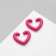 Earrings "Kaffa" set 2 pcs, heart, pink color