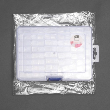 A set of jars for needlework, 42 ​​jars, 1 × 3 × 5 cm, 18 × 11.8 × 5.8 cm, the color is transparent-4