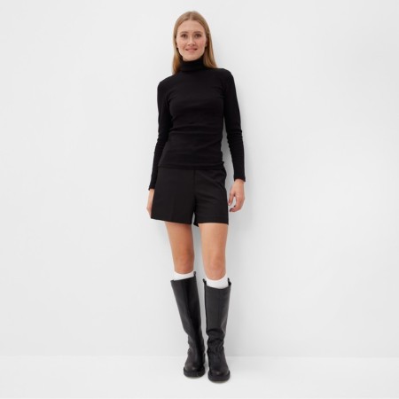 Women's turtleneck Minaku: Basic Line Black Color, size 50-1