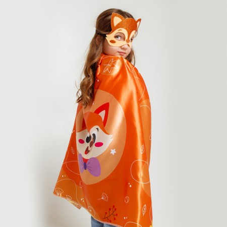 Carnival set "Red Lisichka": cloak, mask-3