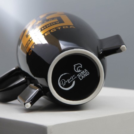 Ceramic mug "February 23", 300 ml, black color-6