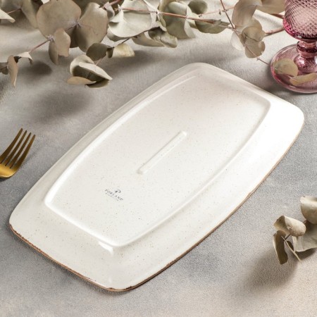 Rectangular BEIGE dish, 31 × 18 cm, beige color-3