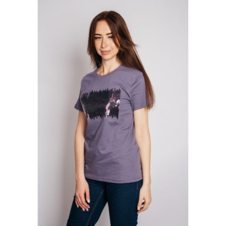 Women's T -shirt Let’s go "Square", size 54, color graphite-2