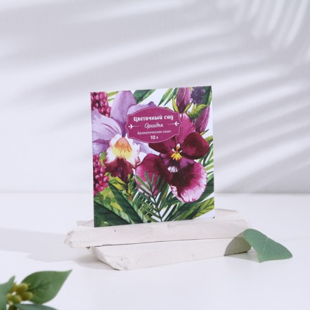 Aromasash "Flower Garden", set of 3 pcs, orchid, weight 10 g, size 10x10.5 cm-1