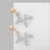 Earrings "Dog" toy, silver color