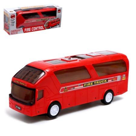 Bus "City", light and sound, works from batteries, red color