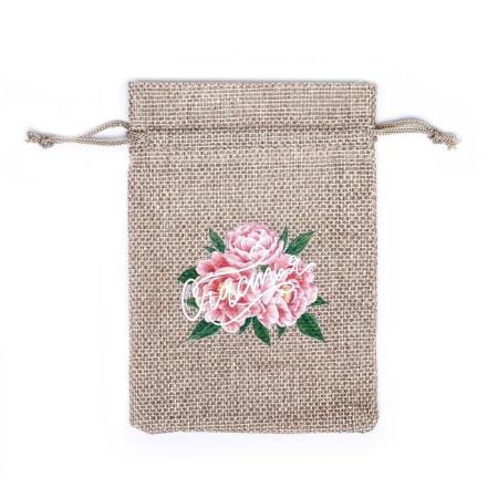 Gift bag with thermonacle "flowers" 10 x 14 cm-1