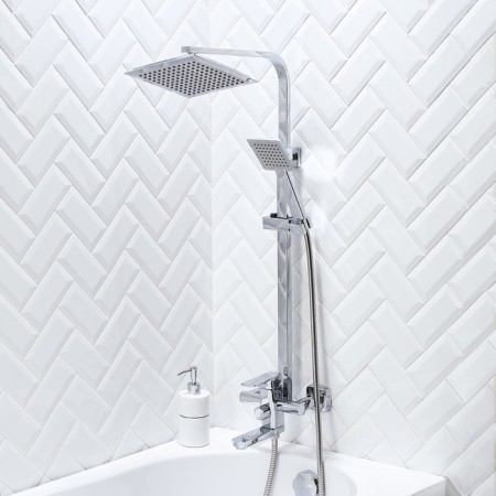 The shower system "RMS" SL144-009DK, tropical shower, shower set, zinc, chromium-1