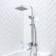The shower system "RMS" SL144-009DK, tropical shower, shower set, zinc, chromium