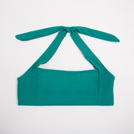 Top bathing female minku on ties, color green size 48-6