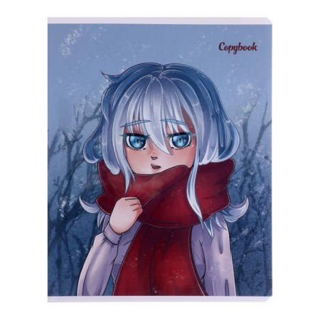 Notebook 48 sheets, in a cage, "anime", cover coated cardboard, twin-lame, Uf-psy 5v mix-1