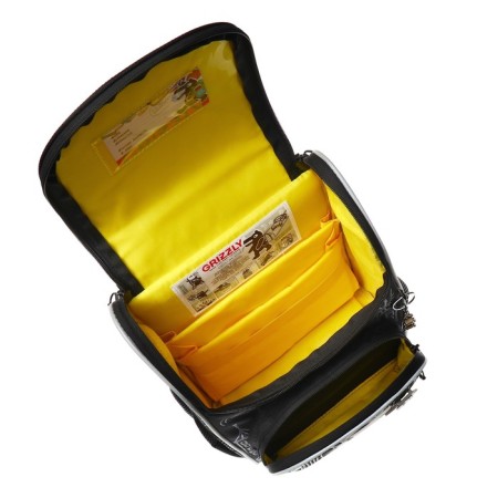 School standard, 33 x 25 x 13 cm, Grizzly, + bag for shoes, keychain, black-7