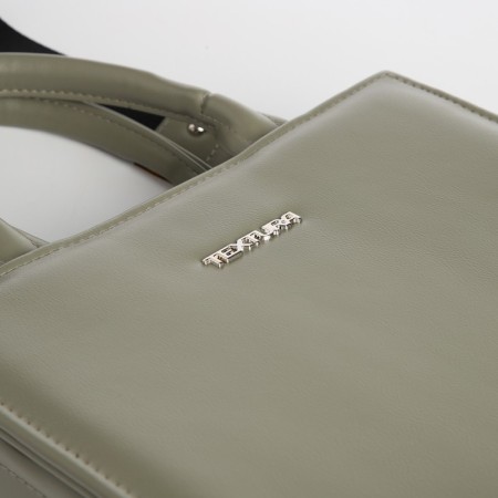 Female bag Textura, tout, average size, khaki color-5